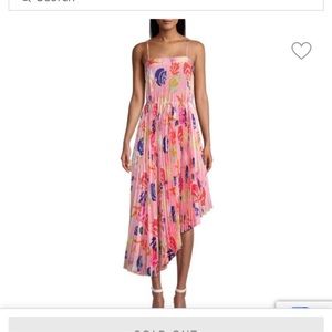 New Irene Seashell-Print Asymmetric Midi-Dress from Milly